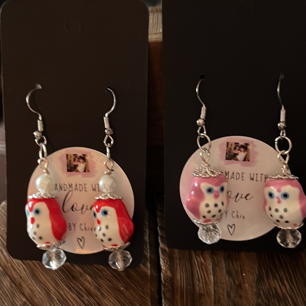 Owl hand crafted earring